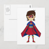 Gemaskeerd superheld Girl-Briefkaart Briefkaart (Voorkant / Achterkant)