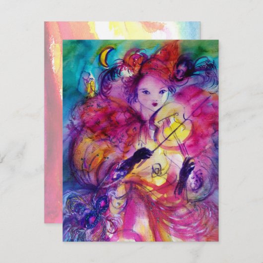 GEMASKERD BAL KAART (Voorkant / Achterkant)