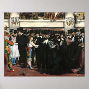 Gemaskerde bal bij de opera - Edouard Manet Fine A Poster