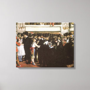 Gemaskerde bal bij de opera van Edouard Manet Canvas Afdruk