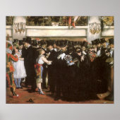 Gemaskerde bal bij de opera van Edouard Manet Poster (Voorkant)