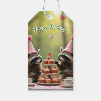 Gemaskerde en vrolijke verjaardag! cadeaulabel