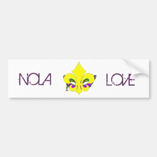 Gemaskerde Fleur De Lis Bumpersticker (Voorkant)