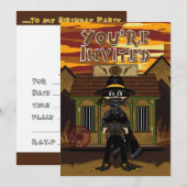 Gemaskerde Gunslinger op uitnodiging van de Jail P (Voorkant / Achterkant)