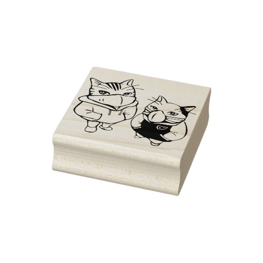 gemaskerde kattenstempel rubberstempel (Stempel)