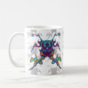 Gemaskerde krijtachtige krab alien insectoïde v2 koffiemok