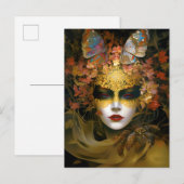 Gemaskerde Lady Fantasy Kunst Briefkaart (Voorkant / Achterkant)