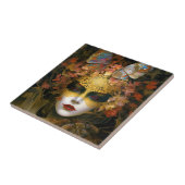 Gemaskerde Lady Fantasy Kunst Tegeltje (Zijkant)