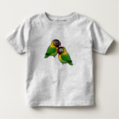 Gemaskerde Lovebird Schattig Pair Kinder Shirts (Voorkant)