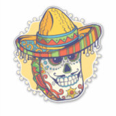 Gemaskerde Mexicaanse Taco Funny Sticker (Voorkant)