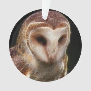 Gemaskerde Owl Fractal Ornament