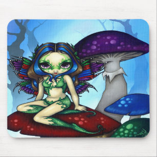 "Gemaskerde paraals op de paddenstoelen" Mousepad Muismat