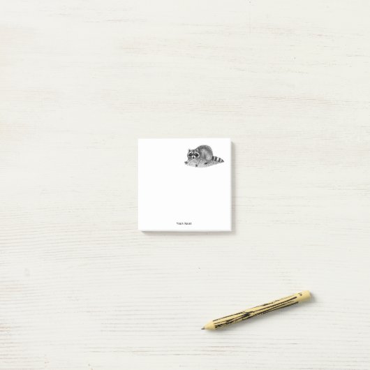  gemaskerde Raccoon Post-it® Notes (Op bureau)
