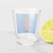 Gemaskerde rendieren shot glas (Achterkant)