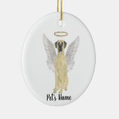 Gemaskerde Reuzenhond Geboortedatum Herdenkingsmon Keramisch Ornament (Rechts)