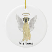 Gemaskerde Reuzenhond Geboortedatum Herdenkingsmon Keramisch Ornament (Achterkant)