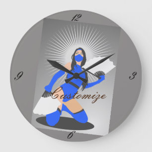 Gemaskerde Warrior Princess Thunder_Cove Grote Klok