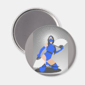 Gemaskerde Warrior Princess Thunder_Cove Magneet (Voorkant / Achterkant)