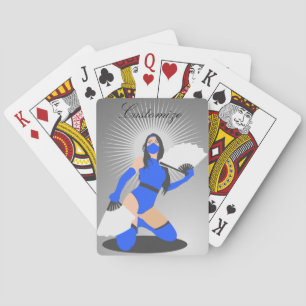 Gemaskerde Warrior Princess Thunder_Cove Pokerkaarten