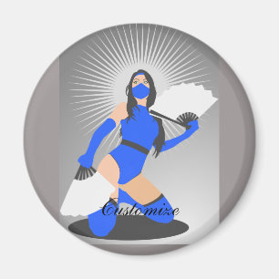 Gemaskerde Warrior Prinses Thunder_Cove Magneet