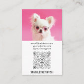 Gematigd Aangepast 4 QR-code voor fotocollage Visitekaartje (Achterkant)