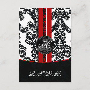 gematigd demask red rsvp cards standaard 3.5 x 5