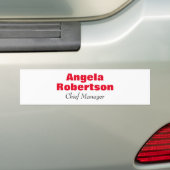 Gematigd eenvoudig, minimalistisch wit toevoegen n bumpersticker (Op auto)
