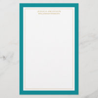 Gematigd en elegant Blauwgroen en wit, gepersonali