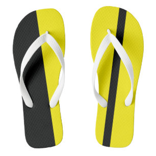 Gematigd geel, gestileerde verticale steunbalken d teenslippers