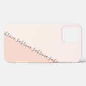 Gematigd gepersonaliseerd geometrisch zwart roze Case-Mate iPhone case (Achterkant (horizontaal))