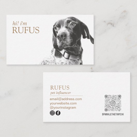 Gematigd - persoonlijk voeg Uw Code van QR van de Visitekaartje (Voorkant / Achterkant)