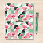Gematigd Roze Flamingo Geometric Girly Persoonlijk Planner
