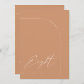 Gematigd Rust Arch Table Eight Table Number Kaart (Voorkant / Achterkant)