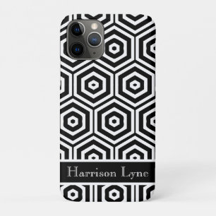 Gematigd, stijlvol zwart-wit iPhone 11 pro hoesje