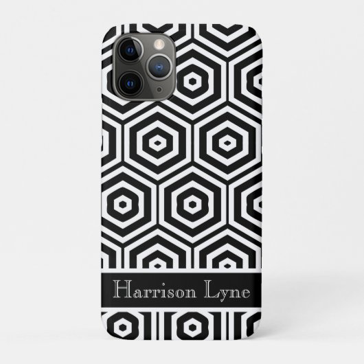 Gematigd, stijlvol zwart-wit Case-Mate iPhone case (Achterkant)