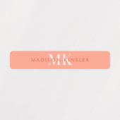 Gematigde eenvoudige roze roze meisjeswaterdichte  labels (Design 1)