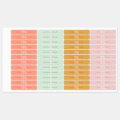 Gematigde eenvoudige roze roze meisjeswaterdichte  labels (Vel)