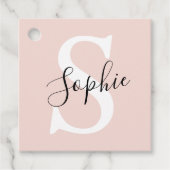 Gematigde gepersonaliseerde naam Monogram Pastel R Bedankjes Labels (Voorkant)