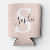 Gematigde gepersonaliseerde naam Monogram Pastel R Blikjeskoeler (Voorkant)