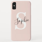 Gematigde gepersonaliseerde naam Monogram Pastel R Case-Mate iPhone Case (Achterkant)