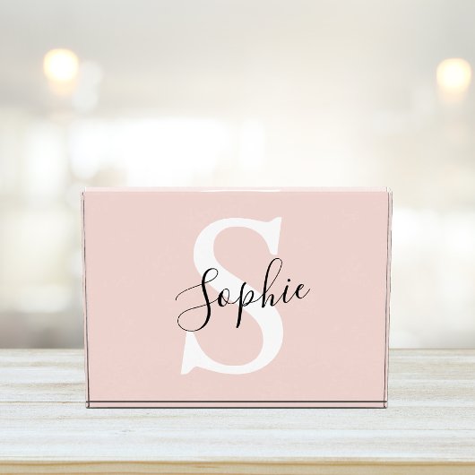 Gematigde gepersonaliseerde naam Monogram Pastel R Fotoblokken