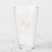 Gematigde gepersonaliseerde naam Monogram Pastel R Glas (Achterkant)