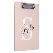 Gematigde gepersonaliseerde naam Monogram Pastel R Klembord (Rechts)