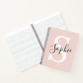 Gematigde gepersonaliseerde naam Monogram Pastel R Notitieboek (Binnen)