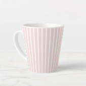 Gematigde, roze witte strepen, knap latte mok (Linkerhoek)