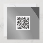 Gematigde zwarte Modern Shaded Qr-code Kaart (Achterkant)
