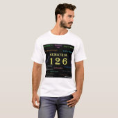 GEMATRIA 126 MANNEN TSHIRT (Voorkant volledig)