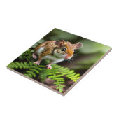 Gember Australische Springmuis, keramische tegel Tegeltje (Zijkant)