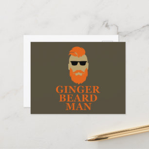 Gember baard man grappig bearded feestdagenkaart