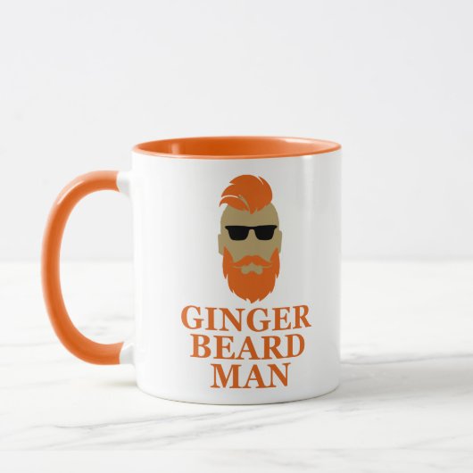 Gember baard man grappig bearded mok (Links)